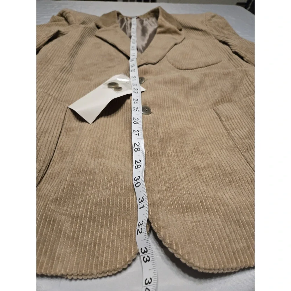 NWT Duke Haband Barrage 42R‎ Corduroy Mens Blazer Suit Jacket Brown Lined Luxe